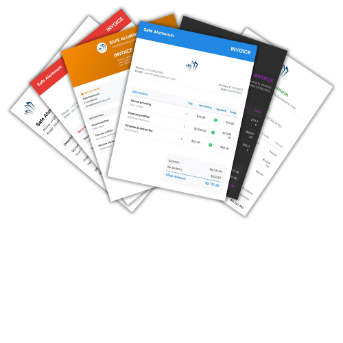 A custom invoice created with InvoiceASAP