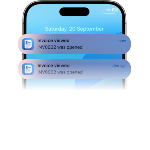 A notification from InvoiceASAP about a paid invoice